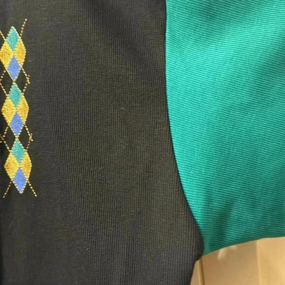 VTG Made in USA Country Collection WMN’s Sweater Cardigan Top XL Blue/Blk/Grn - Picture 17 of 17